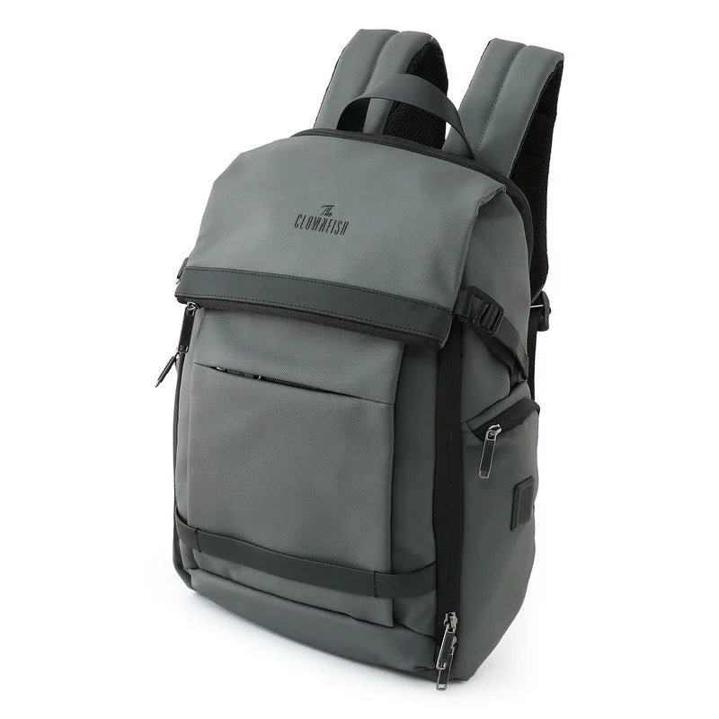 Military-style laptop bag with MOLLE webbing for attaching extra gearMilitary-style laptop bag with MOLLE webbing for attaching extra gearThe Clownfish Trek Series Laptop Bag | Built-in USB Port | 25 Litre Capacity | Grey Military-style laptop bag with MOLLE webbing for attaching extra gearMilitary-style laptop bag with MOLLE webbing for attaching extra gearThe Clownfish Trek Series Laptop Bag | Built-in USB Port | 25 Litre Capacity | Grey