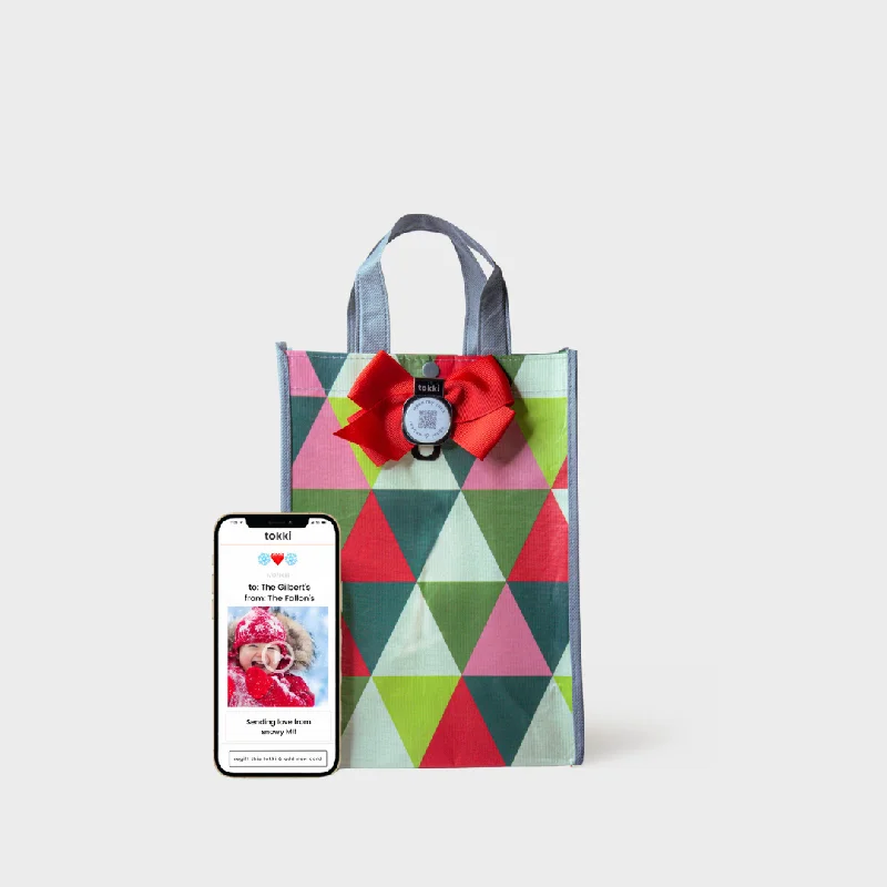Large - capacity plastic shopping and gift bags with reinforced handles for bulk purchasesGlimmer | Medium | Reusable Gift Bag + QR Greeting Card Large - capacity plastic shopping and gift bags with reinforced handles for bulk purchasesGlimmer | Medium | Reusable Gift Bag + QR Greeting Card