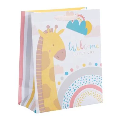 Retro - inspired shopping and gift bags with a bold color palette for nostalgiaGift Bag Large - Welcome Baby Retro - inspired shopping and gift bags with a bold color palette for nostalgiaGift Bag Large - Welcome Baby