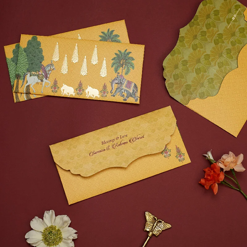 Retro - inspired shopping and gift bags with a bold color palette for nostalgiaINDIAN ROYALE - MONEY ENVELOPE Retro - inspired shopping and gift bags with a bold color palette for nostalgiaINDIAN ROYALE - MONEY ENVELOPE