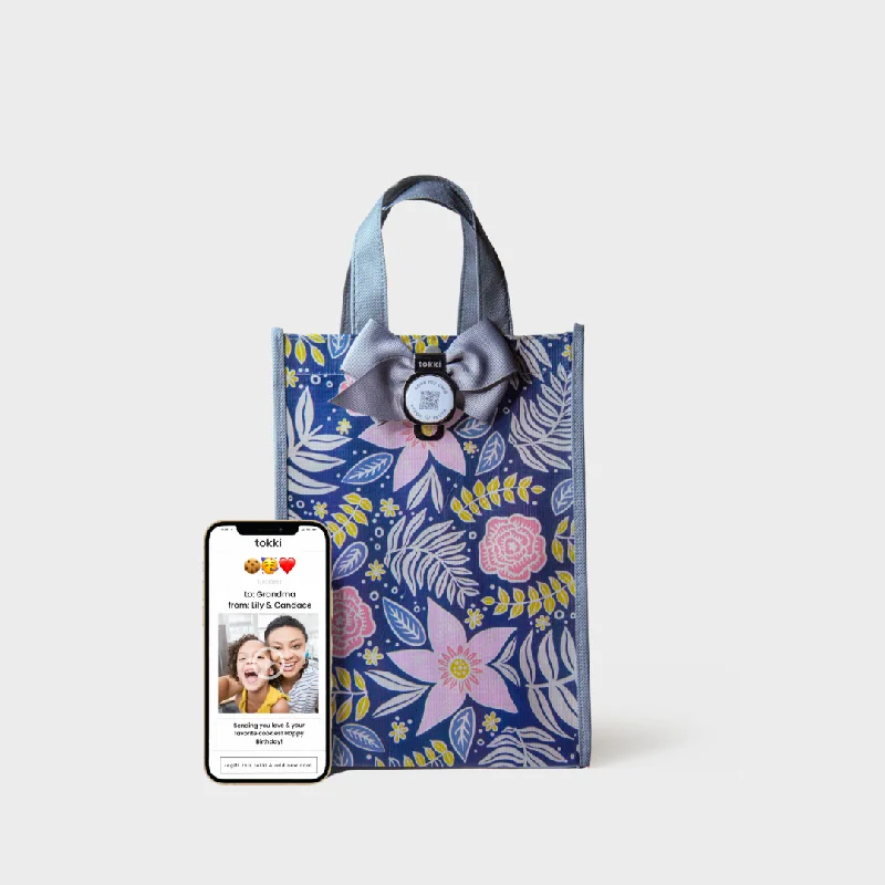 Large - capacity plastic shopping and gift bags with reinforced handles for bulk purchasesBloom | Medium | Reusable Gift Bag + QR Greeting Card Large - capacity plastic shopping and gift bags with reinforced handles for bulk purchasesBloom | Medium | Reusable Gift Bag + QR Greeting Card