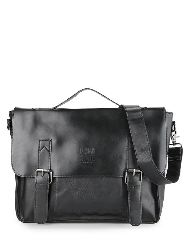 Expandable laptop bag to accommodate additional itemsExpandable laptop bag to accommodate additional itemsDistressed Leather Office Bag - Black Expandable laptop bag to accommodate additional itemsExpandable laptop bag to accommodate additional itemsDistressed Leather Office Bag - Black