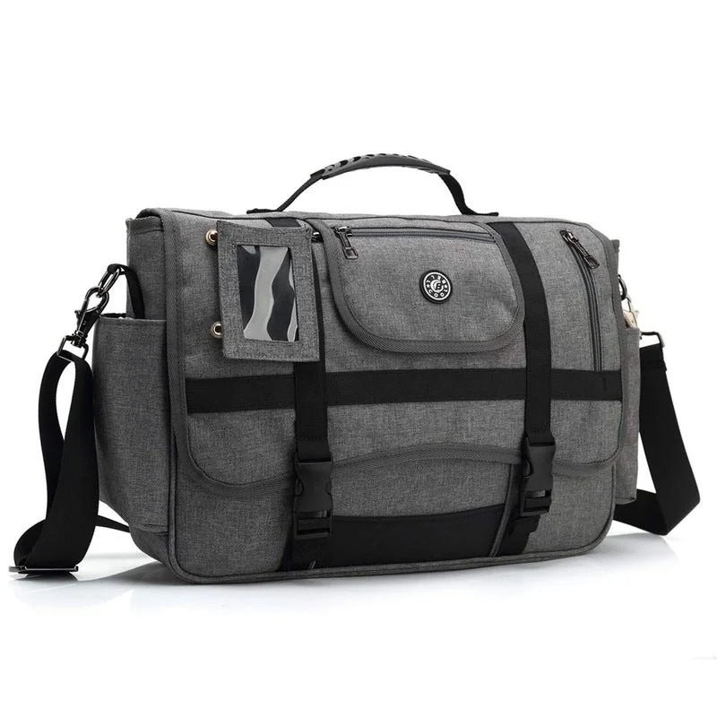 Vintage-style canvas laptop bag with brass hardware for a classic lookVintage-style canvas laptop bag with brass hardware for a classic lookClownfish Laptop Messenger Bag | Nylon Material | Water Resistant Unisex Laptop Messenger Bag| Office Laptop Messenger | Laptop Bag for Men's & Women's | 15.6 inch | 11 ltr Capacity | Grey | Vintage-style canvas laptop bag with brass hardware for a classic lookVintage-style canvas laptop bag with brass hardware for a classic lookClownfish Laptop Messenger Bag | Nylon Material | Water Resistant Unisex Laptop Messenger Bag| Office Laptop Messenger | Laptop Bag for Men's & Women's | 15.6 inch | 11 ltr Capacity | Grey |