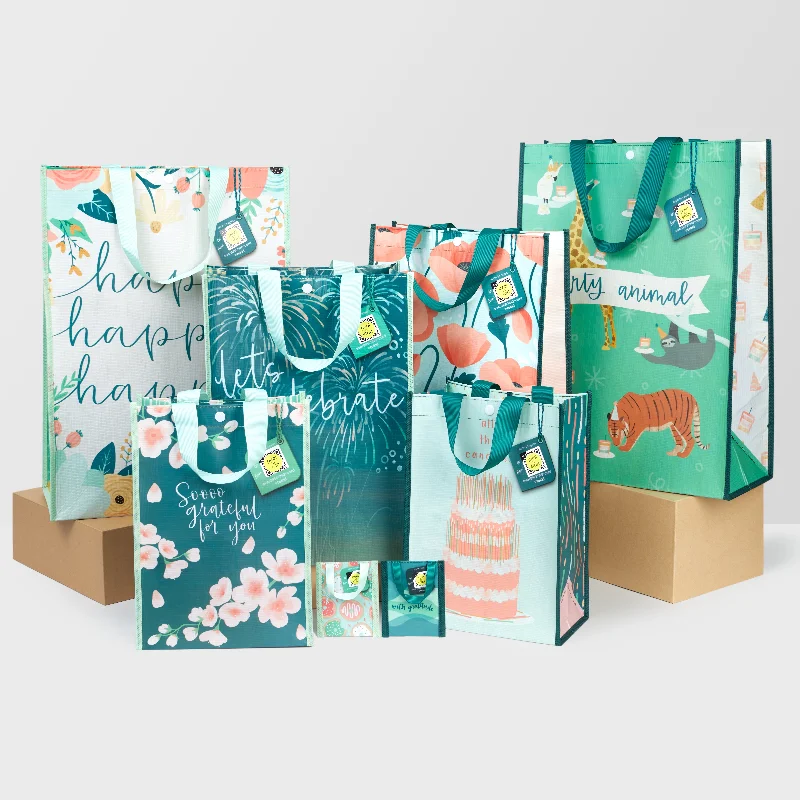 Luxury leather shopping and gift bags with gold - plated hardware for high - end presentsChic Pastels Bundle | Reusable Gift Bag + QR Greeting Card | 8 Pieces Luxury leather shopping and gift bags with gold - plated hardware for high - end presentsChic Pastels Bundle | Reusable Gift Bag + QR Greeting Card | 8 Pieces