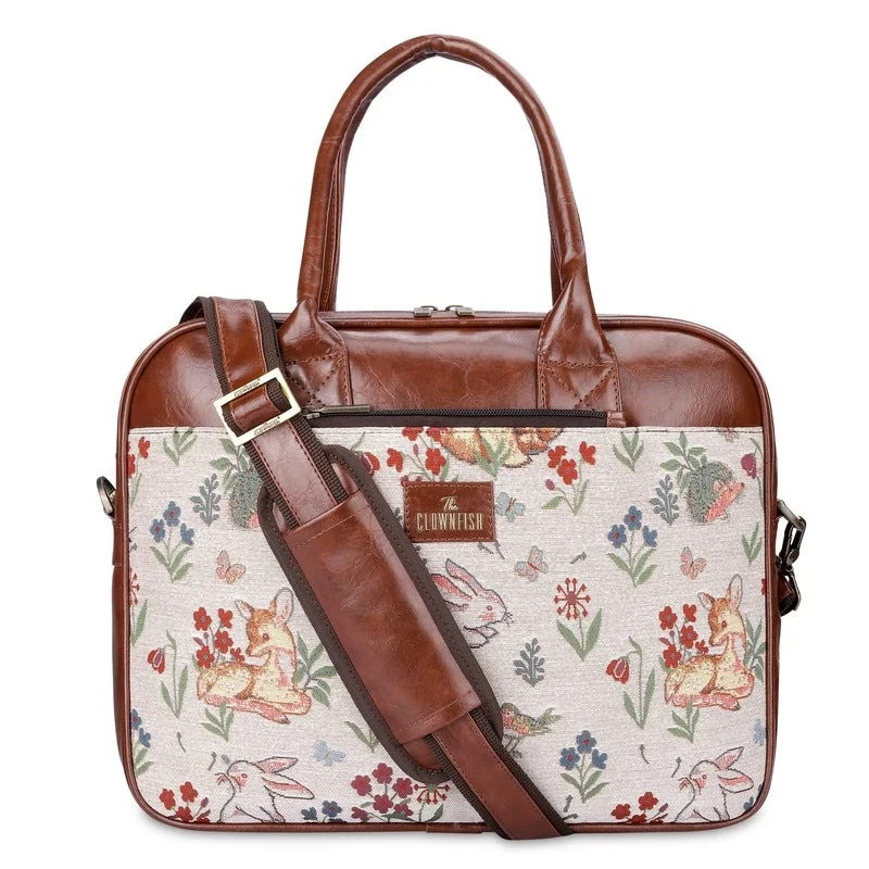 Waterproof and shockproof laptop bag for rugged useWaterproof and shockproof laptop bag for rugged useTHE CLOWNFISH Deborah series 15.6 inch Laptop Bag For Women Tapestry Fabric & Faux Leather Office Bag Briefcase Messenger Sling Handbag Business Bag (White-Animal Print) Waterproof and shockproof laptop bag for rugged useWaterproof and shockproof laptop bag for rugged useTHE CLOWNFISH Deborah series 15.6 inch Laptop Bag For Women Tapestry Fabric & Faux Leather Office Bag Briefcase Messenger Sling Handbag Business Bag (White-Animal Print)
