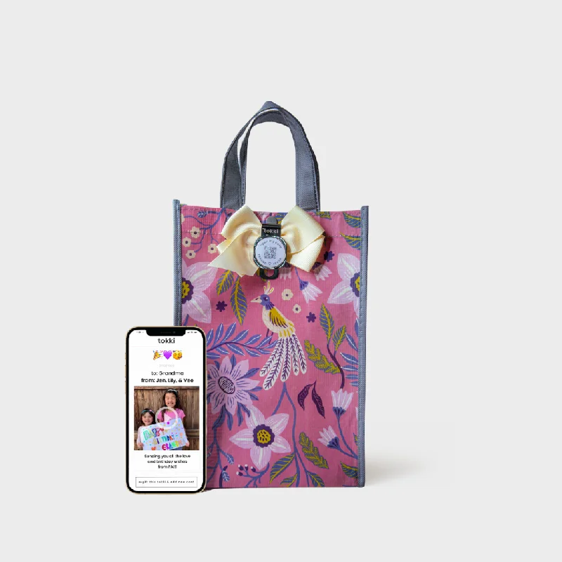 Sparkly sequined shopping and gift bags for glamorous eventsCharm | Medium | Reusable Gift Bag + QR Greeting Card Sparkly sequined shopping and gift bags for glamorous eventsCharm | Medium | Reusable Gift Bag + QR Greeting Card