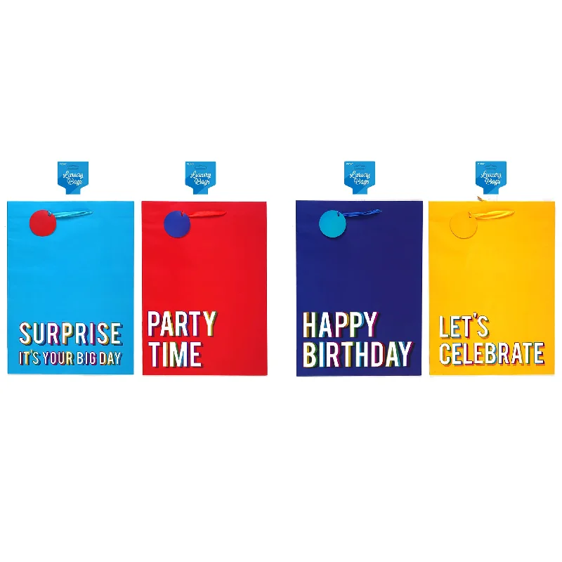 Waterproof nylon shopping and gift bags for outdoor gifts2Pk Extra Large Birthday Party Affair Hot Stamp Bag, 4 Designs Waterproof nylon shopping and gift bags for outdoor gifts2Pk Extra Large Birthday Party Affair Hot Stamp Bag, 4 Designs