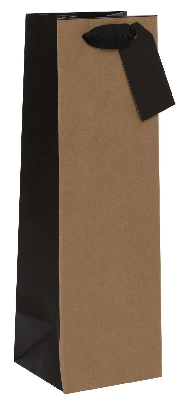 Cartoon - themed paper shopping and gift bags for kids' presentsGift Bag Bottle -Ribbed Kraft Black Cartoon - themed paper shopping and gift bags for kids' presentsGift Bag Bottle -Ribbed Kraft Black