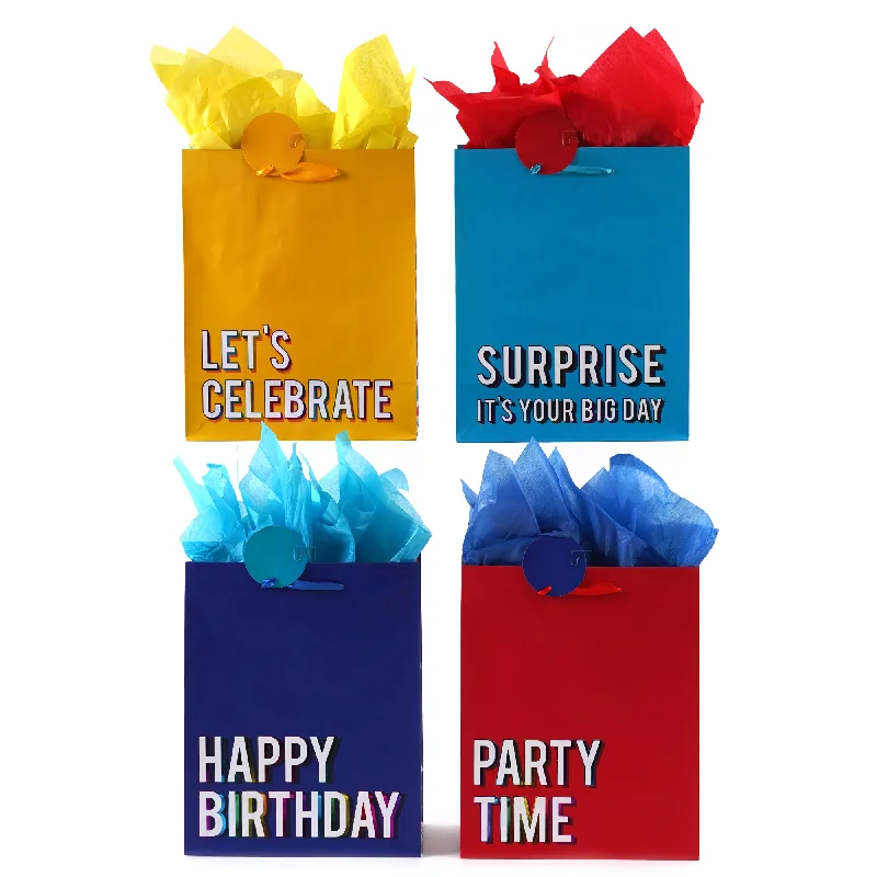 Sparkly sequined shopping and gift bags for glamorous eventsLarge Birthday Party Affair Hot Stamp Bag, 4 Designs Sparkly sequined shopping and gift bags for glamorous eventsLarge Birthday Party Affair Hot Stamp Bag, 4 Designs