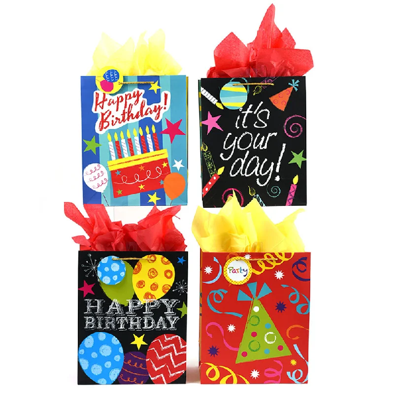 Quilted shopping and gift bags with a soft texture for delicate giftsExtra Large Birthday Expressions Matte Gift Bag, 4 Designs Quilted shopping and gift bags with a soft texture for delicate giftsExtra Large Birthday Expressions Matte Gift Bag, 4 Designs