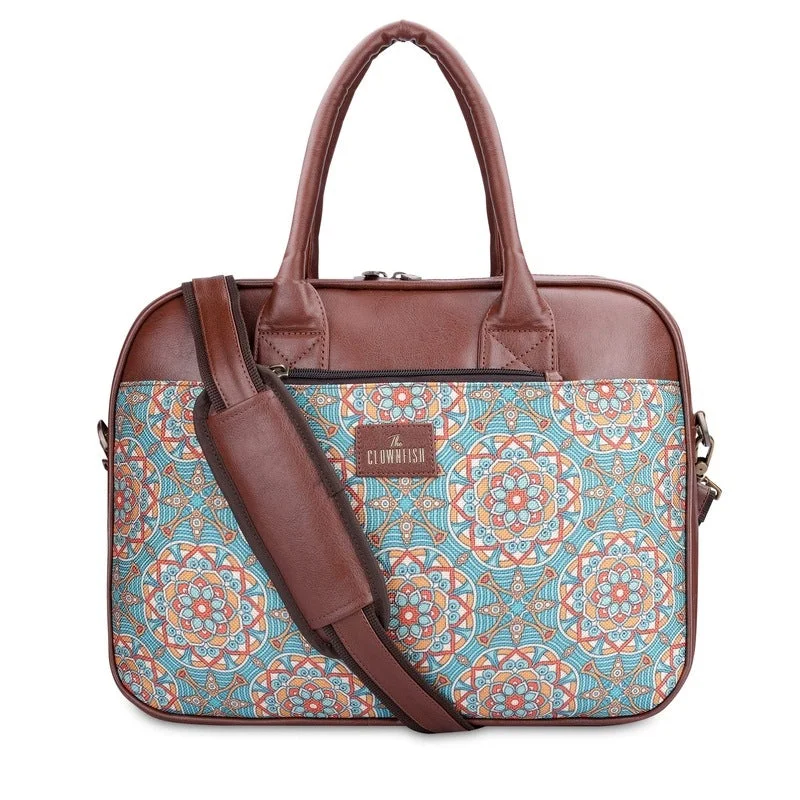 Canvas laptop bag with a detachable shoulder strap for versatilityCanvas laptop bag with a detachable shoulder strap for versatilityTHE CLOWNFISH Deborah series 15.6 inch Laptop Bag For Women Printed Handicraft Fabric & Faux Leather Office Bag Briefcase Messenger Sling Handbag Business Bag (Light Green-Geometric Design) Canvas laptop bag with a detachable shoulder strap for versatilityCanvas laptop bag with a detachable shoulder strap for versatilityTHE CLOWNFISH Deborah series 15.6 inch Laptop Bag For Women Printed Handicraft Fabric & Faux Leather Office Bag Briefcase Messenger Sling Handbag Business Bag (Light Green-Geometric Design)