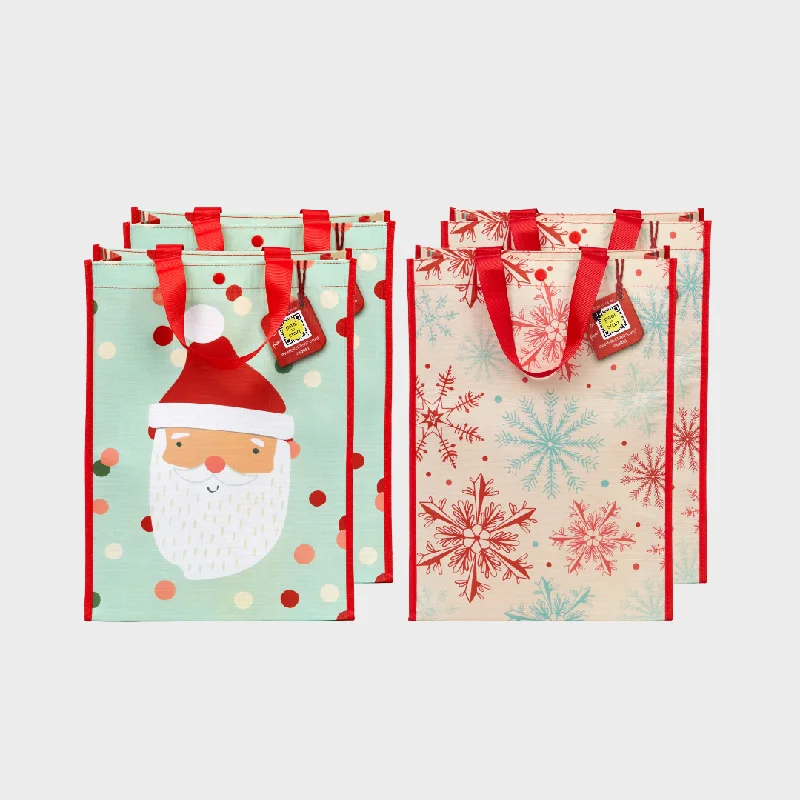 Cartoon - themed paper shopping and gift bags for kids' presentsLarge Holiday Bundle | Reusable Gift Bag + QR Greeting Card | 4 Pieces Cartoon - themed paper shopping and gift bags for kids' presentsLarge Holiday Bundle | Reusable Gift Bag + QR Greeting Card | 4 Pieces