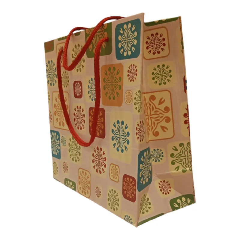 Hand - painted ceramic shopping and gift bags for artisanal giftsGift Bag S (C)