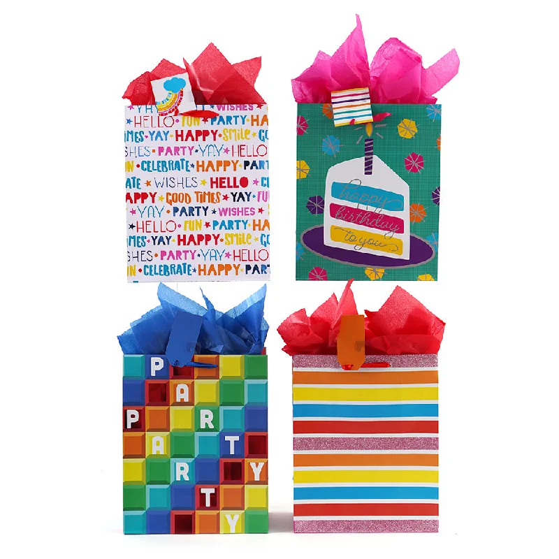 Foldable shopping and gift bags with a compact design for easy storageLarge Birthday Party Blowout Hot Stamp/Glitter/Uv Bag, 4 Designs Foldable shopping and gift bags with a compact design for easy storageLarge Birthday Party Blowout Hot Stamp/Glitter/Uv Bag, 4 Designs