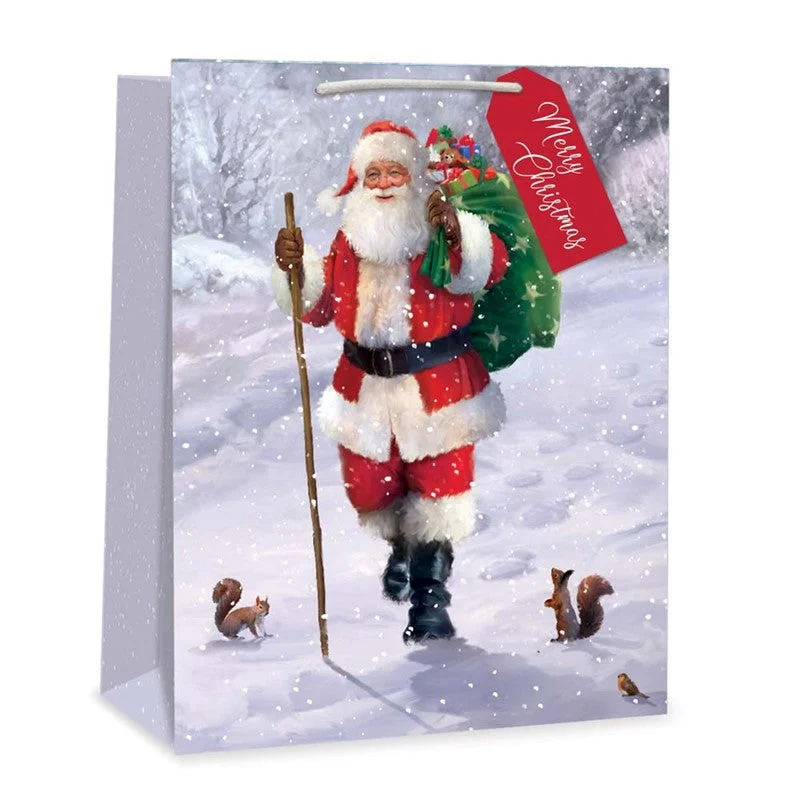 Monogrammed shopping and gift bags with personalized initials for a unique touchChristmas Gift Bag - Large Traditional Santa Monogrammed shopping and gift bags with personalized initials for a unique touchChristmas Gift Bag - Large Traditional Santa