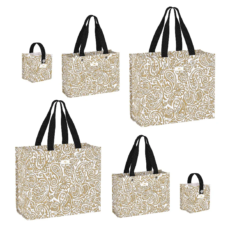 Transparent PVC shopping and gift bags with a decorative ribbon for visibility of contentsMixed Gift Bag Set (Set of 6) Transparent PVC shopping and gift bags with a decorative ribbon for visibility of contentsMixed Gift Bag Set (Set of 6)