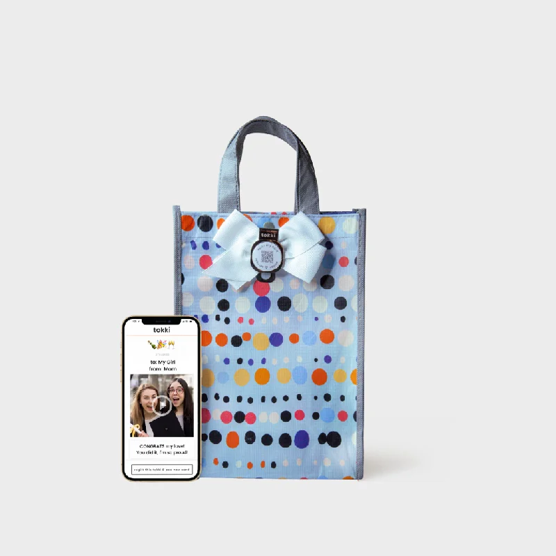Miniature shopping and gift bags made of satin for small trinkets and jewelryPop | Medium | Reusable Gift Bag + QR Greeting Card Miniature shopping and gift bags made of satin for small trinkets and jewelryPop | Medium | Reusable Gift Bag + QR Greeting Card