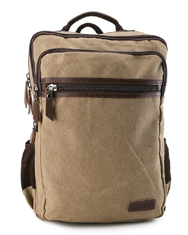 Laptop bag with a separate compartment for tablets and accessoriesLaptop bag with a separate compartment for tablets and accessoriesCanvas PU Laptop Backpack - Khaki Laptop bag with a separate compartment for tablets and accessoriesLaptop bag with a separate compartment for tablets and accessoriesCanvas PU Laptop Backpack - Khaki