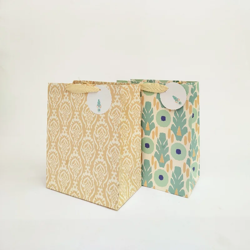 Retro - inspired shopping and gift bags with a bold color palette for nostalgiaIkat Revival Medium Gift Bags Retro - inspired shopping and gift bags with a bold color palette for nostalgiaIkat Revival Medium Gift Bags