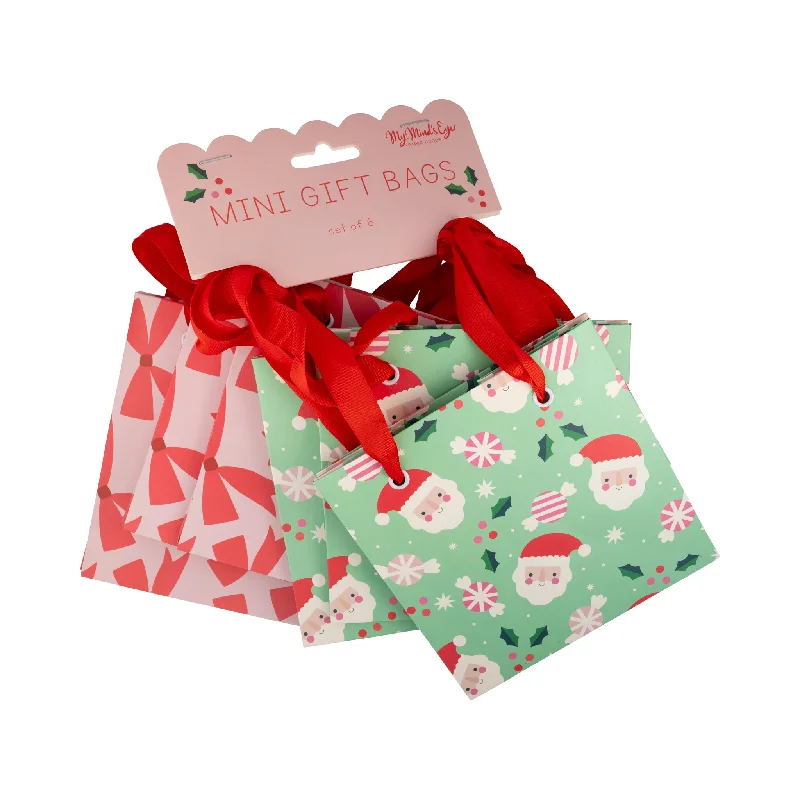 Magnetic - closure shopping and gift bags made of velvet for elegancePLGBS78 - Santa Mints Gift Bag Set Magnetic - closure shopping and gift bags made of velvet for elegancePLGBS78 - Santa Mints Gift Bag Set