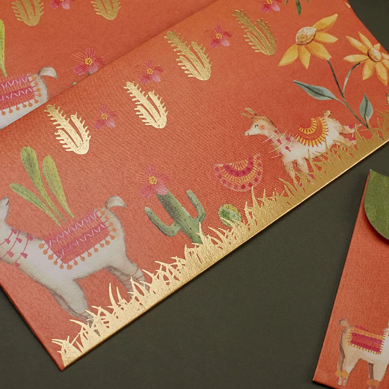 Floral - printed shopping and gift bags with a drawstring top for a feminine lookThe Summer Llamas - Money Envelope Floral - printed shopping and gift bags with a drawstring top for a feminine lookThe Summer Llamas - Money Envelope