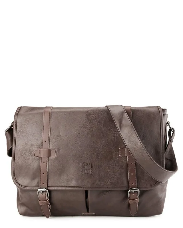 Expandable laptop bag to accommodate additional itemsExpandable laptop bag to accommodate additional itemsDistressed Leather Nomad Messenger Bag - Dark Brown Expandable laptop bag to accommodate additional itemsExpandable laptop bag to accommodate additional itemsDistressed Leather Nomad Messenger Bag - Dark Brown