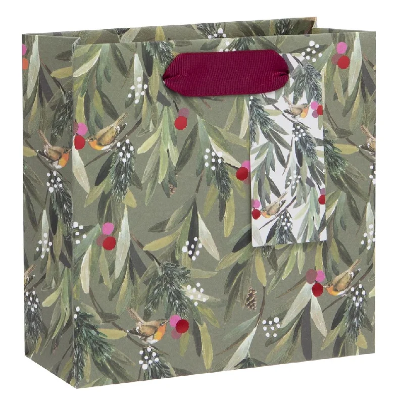 Leatherette shopping and gift bags with a zipper closure for securityChristmas Gift Bag - Small Fairytale Forest Leatherette shopping and gift bags with a zipper closure for securityChristmas Gift Bag - Small Fairytale Forest