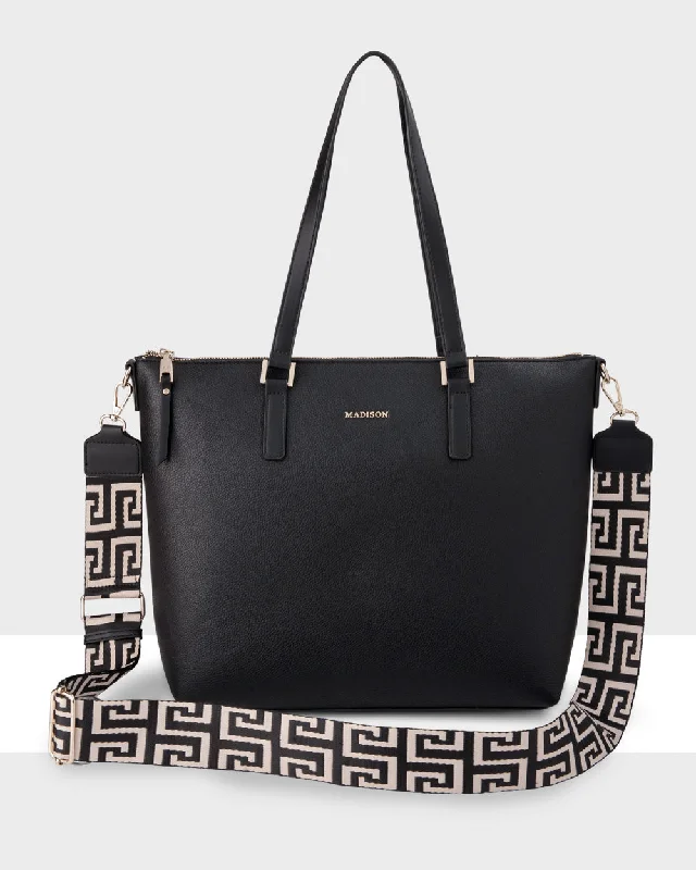 Soft-sided laptop bag with a magnetic closure for easy accessSoft-sided laptop bag with a magnetic closure for easy accessInga Large Zip Top Tote Bag With Laptop Pocket + Graphic Bag Strap Soft-sided laptop bag with a magnetic closure for easy accessSoft-sided laptop bag with a magnetic closure for easy accessInga Large Zip Top Tote Bag With Laptop Pocket + Graphic Bag Strap