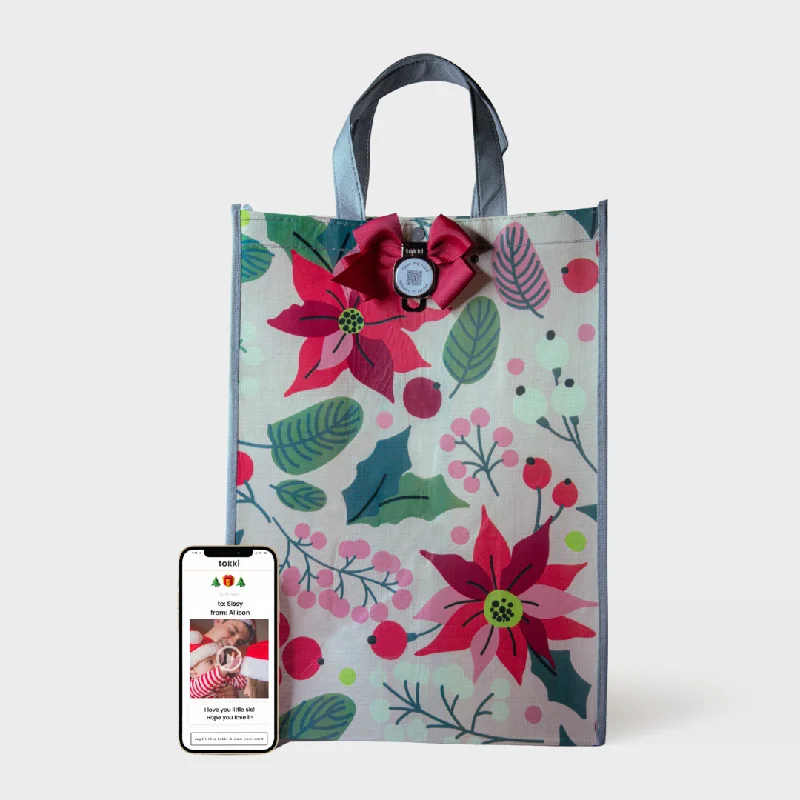 Magnetic - closure shopping and gift bags made of velvet for eleganceShine | Large | Reusable Gift Bag + QR Greeting Card Magnetic - closure shopping and gift bags made of velvet for eleganceShine | Large | Reusable Gift Bag + QR Greeting Card