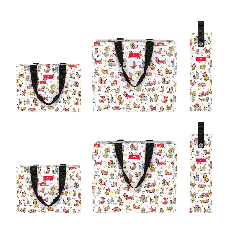 Vintage - style fabric shopping and gift bags with lace trim for a romantic touchMixed Gift Bag Set (Set of 6) Vintage - style fabric shopping and gift bags with lace trim for a romantic touchMixed Gift Bag Set (Set of 6)