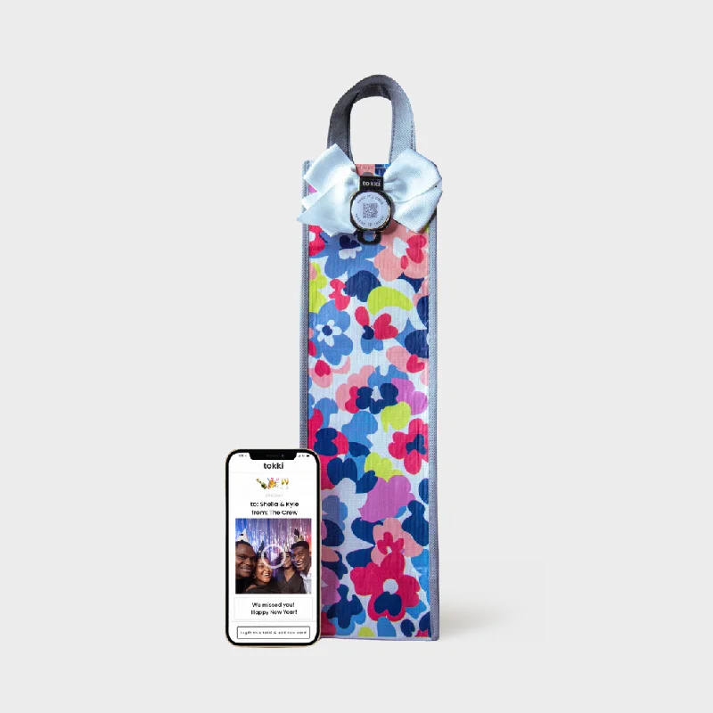 Retro - inspired shopping and gift bags with a bold color palette for nostalgiaPlay | Wine | Reusable Gift Bag + QR Greeting Card Retro - inspired shopping and gift bags with a bold color palette for nostalgiaPlay | Wine | Reusable Gift Bag + QR Greeting Card