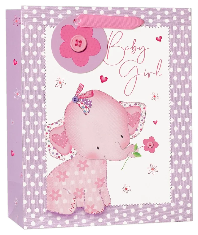 Cartoon - themed paper shopping and gift bags for kids' presentsLarge Gift Bag - Baby Girl- Elephant Cartoon - themed paper shopping and gift bags for kids' presentsLarge Gift Bag - Baby Girl- Elephant