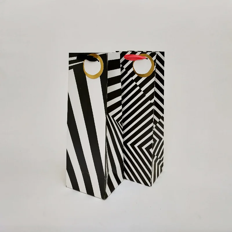 Retro - inspired shopping and gift bags with a bold color palette for nostalgiaIllusion Bottle Bags Retro - inspired shopping and gift bags with a bold color palette for nostalgiaIllusion Bottle Bags