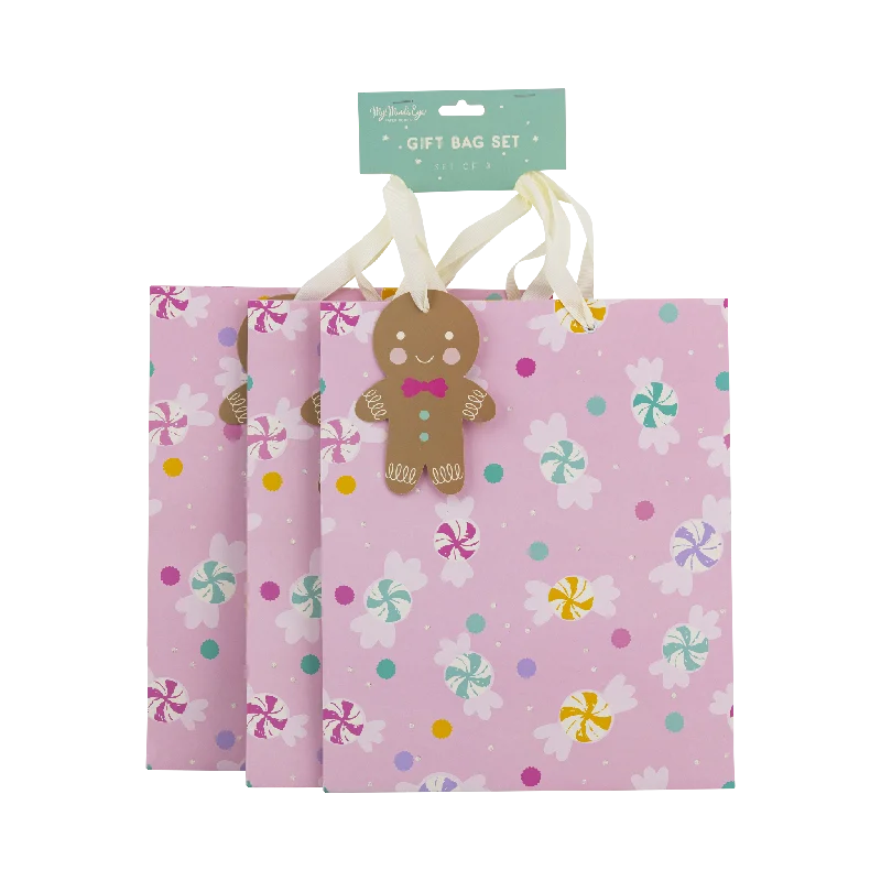 Foldable shopping and gift bags with a compact design for easy storagePLGB431 - Candy Medium Gift Bag Set of 3 Foldable shopping and gift bags with a compact design for easy storagePLGB431 - Candy Medium Gift Bag Set of 3