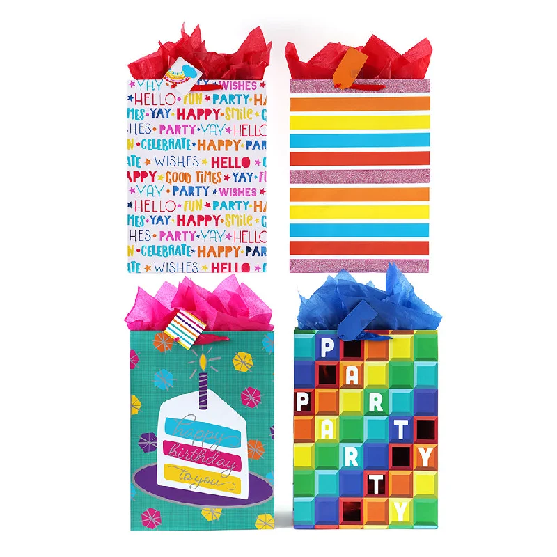 Reusable canvas shopping and gift bags with custom - printed logos for corporate giftsExtra Large Birthday Party Blowout Hot Stamp/Glitter/Uv Bag, 4 Designs Reusable canvas shopping and gift bags with custom - printed logos for corporate giftsExtra Large Birthday Party Blowout Hot Stamp/Glitter/Uv Bag, 4 Designs