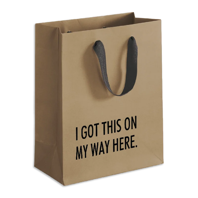 Waterproof nylon shopping and gift bags for outdoor giftsWay Here Gift Bag