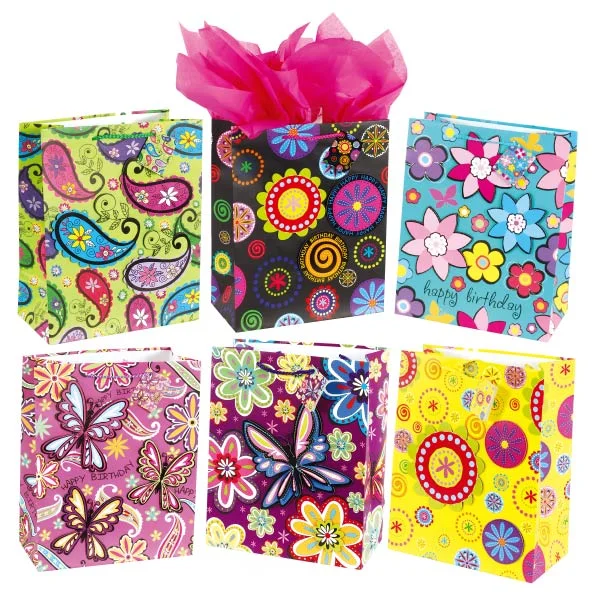 Metallic foil shopping and gift bags with holographic effects for festive occasionsLarge Paisley Perfection, Pop Layer On Matte, 6 Designs Metallic foil shopping and gift bags with holographic effects for festive occasionsLarge Paisley Perfection, Pop Layer On Matte, 6 Designs