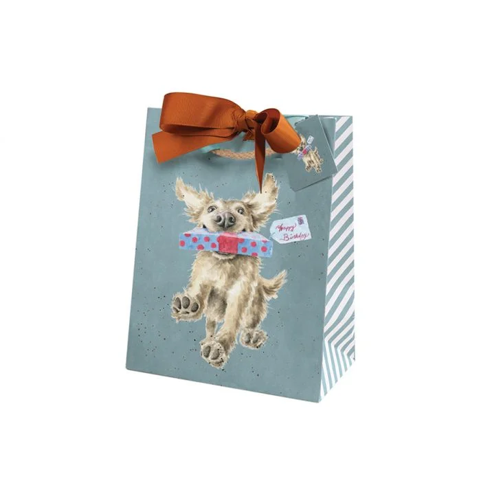 Luxury leather shopping and gift bags with gold - plated hardware for high - end presentsWrendale Special Delivery - Medium Gift Bag Luxury leather shopping and gift bags with gold - plated hardware for high - end presentsWrendale Special Delivery - Medium Gift Bag