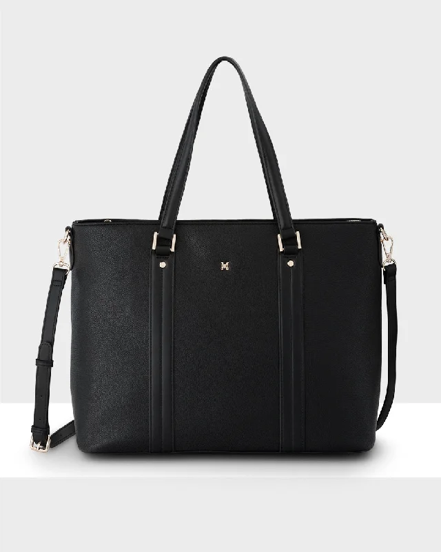 Canvas laptop bag with a detachable shoulder strap for versatilityCanvas laptop bag with a detachable shoulder strap for versatilityTara Laptop Tote Work Bag With Crossbody Strap