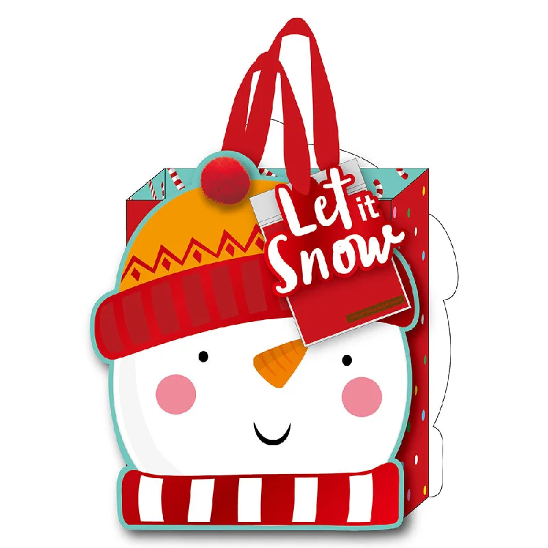 Sparkly sequined shopping and gift bags for glamorous eventsLarge Christmas Die Cut Snowman Gift Bag With 3 Sht Tissue Sparkly sequined shopping and gift bags for glamorous eventsLarge Christmas Die Cut Snowman Gift Bag With 3 Sht Tissue