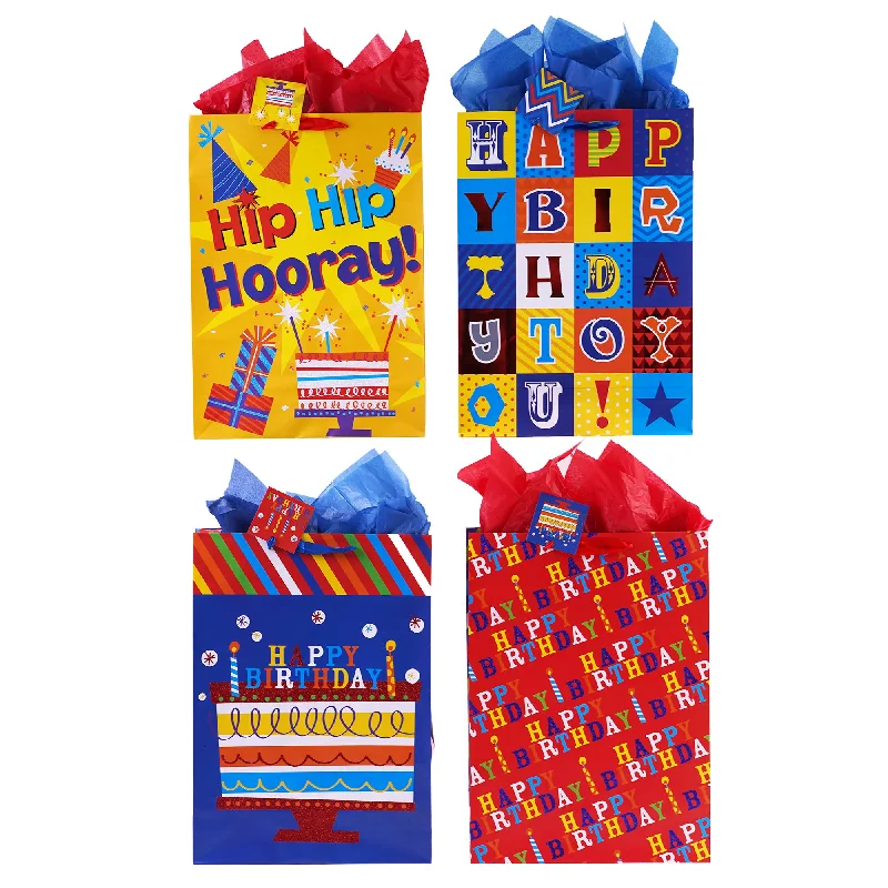 Monogrammed shopping and gift bags with personalized initials for a unique touchExtra Large Birthday Hooray! Hot Stamp/Glitter Bag, 4 Designs Monogrammed shopping and gift bags with personalized initials for a unique touchExtra Large Birthday Hooray! Hot Stamp/Glitter Bag, 4 Designs