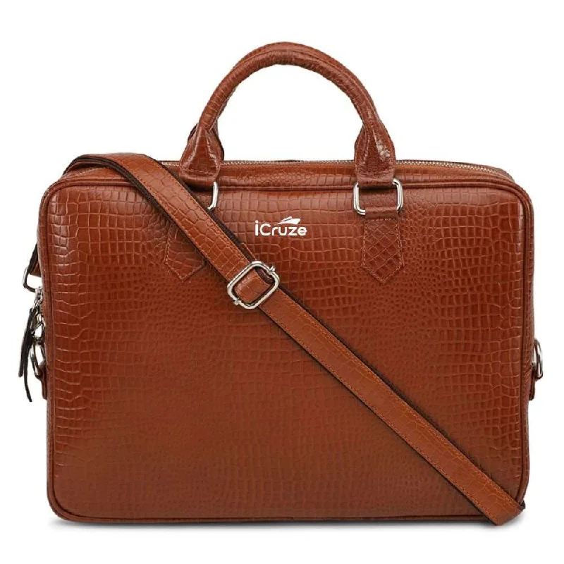 Leather laptop bag with hand-stitched details for a luxury touchLeather laptop bag with hand-stitched details for a luxury touchiCruze Delite Leather Bag Tan Leather laptop bag with hand-stitched details for a luxury touchLeather laptop bag with hand-stitched details for a luxury touchiCruze Delite Leather Bag Tan