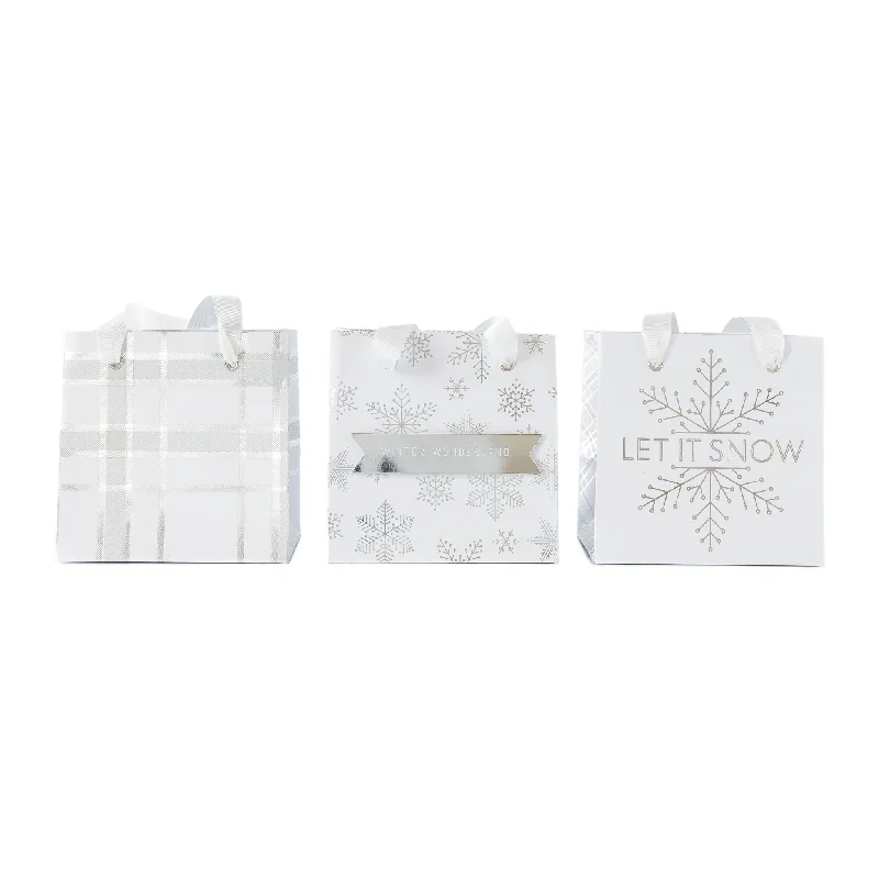 Retro - inspired shopping and gift bags with a bold color palette for nostalgiaPLGBS26 - Silver Glam Mini Gift Bag Set of 6 Retro - inspired shopping and gift bags with a bold color palette for nostalgiaPLGBS26 - Silver Glam Mini Gift Bag Set of 6
