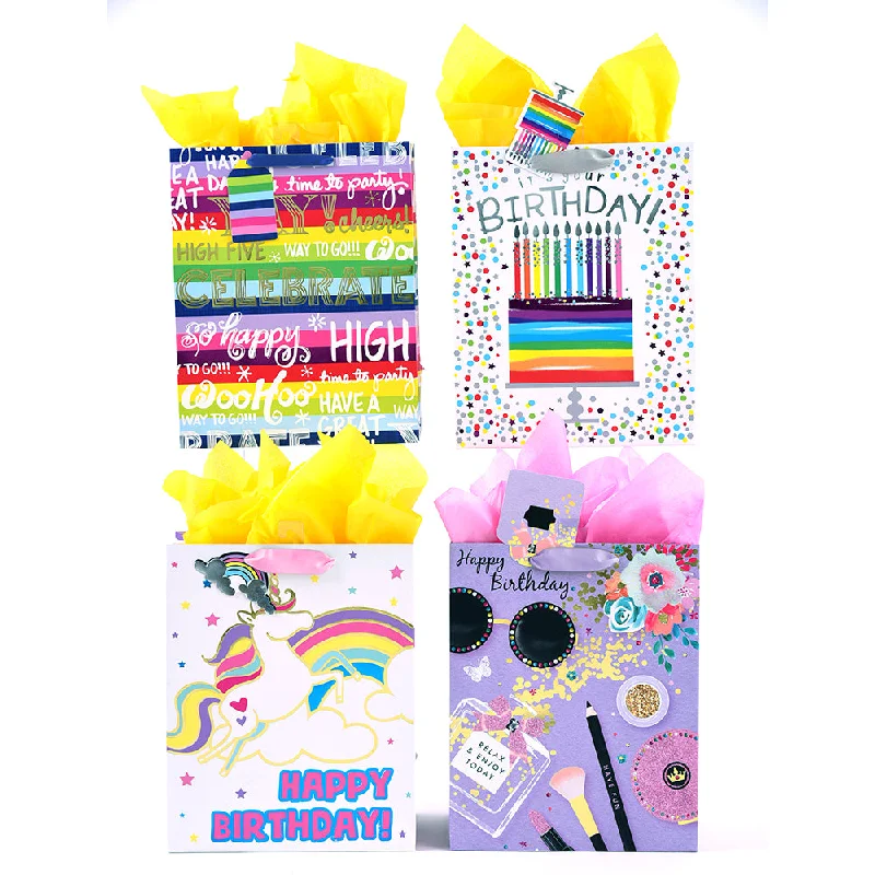 Waterproof nylon shopping and gift bags for outdoor giftsLarge Birthday Bonanza Hot Stamp/Glitter Premium Plus Bag, 4 Designs Waterproof nylon shopping and gift bags for outdoor giftsLarge Birthday Bonanza Hot Stamp/Glitter Premium Plus Bag, 4 Designs