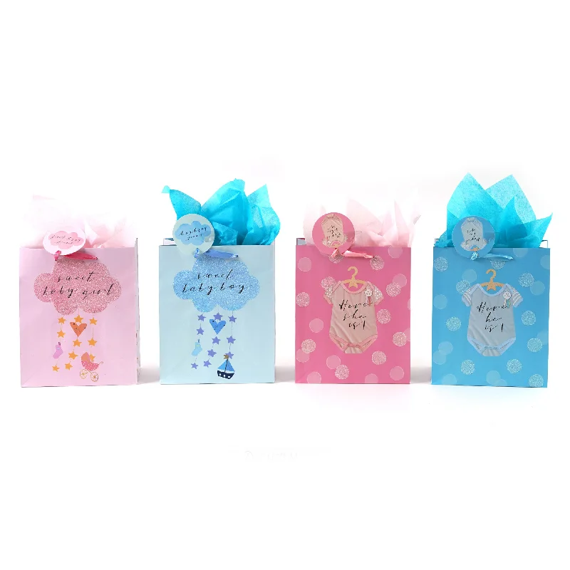 Reusable canvas shopping and gift bags with custom - printed logos for corporate giftsMedium Just For You Baby! Bag, Glitter, 4 Designs Reusable canvas shopping and gift bags with custom - printed logos for corporate giftsMedium Just For You Baby! Bag, Glitter, 4 Designs