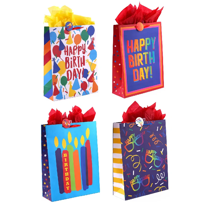 Hand - painted ceramic shopping and gift bags for artisanal giftsSuper Birthday Surprise Me Printed Bag, 4 Designs Hand - painted ceramic shopping and gift bags for artisanal giftsSuper Birthday Surprise Me Printed Bag, 4 Designs