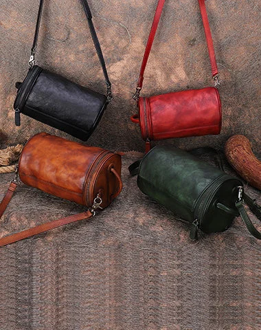 Women's Bucket Bag with Adjustable Shoulder Strap in Orange for Comfort on the Go Vintage Leather Womens Barrel Shoulder Bag Bucket Crossbody Purse for Women Women's Bucket Bag with Adjustable Shoulder Strap in Orange for Comfort on the Go Vintage Leather Womens Barrel Shoulder Bag Bucket Crossbody Purse for Women