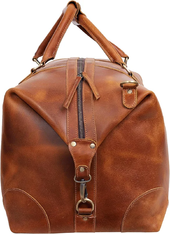 Military - Inspired Canvas Rucksack for Outdoor Adventures 24-Inch Buffalo Leather Travel Duffel Bag: Your Ultimate Luggage Bag for Gym, Travel, and Weekends (Tan) - Vintage Leather Bag Military - Inspired Canvas Rucksack for Outdoor Adventures 24-Inch Buffalo Leather Travel Duffel Bag: Your Ultimate Luggage Bag for Gym, Travel, and Weekends (Tan) - Vintage Leather Bag