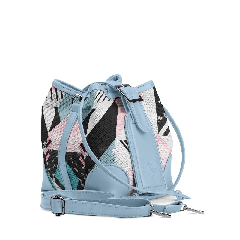 Satin Bucket Bag in Champagne with Rhinestone - Studded Logo for a Special Occasion Blue Bucket Bags Sectioned Satin Bucket Bag in Champagne with Rhinestone - Studded Logo for a Special Occasion Blue Bucket Bags Sectioned