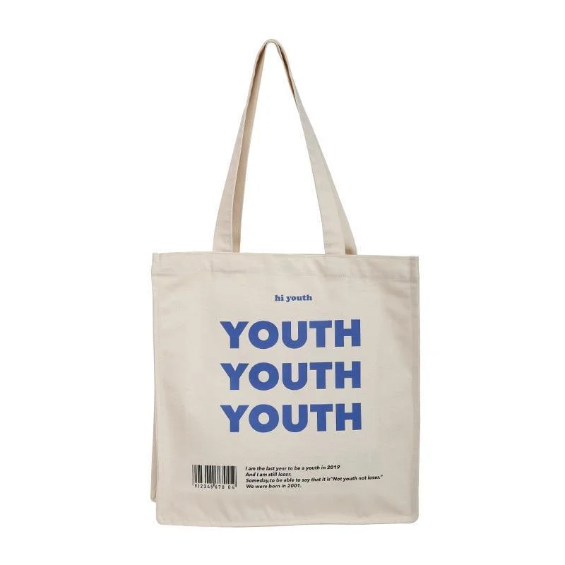Waterproof Canvas Messenger Bag for Commuting in All Weather YOUTH Letters Print Shoulder Bag Waterproof Canvas Messenger Bag for Commuting in All Weather YOUTH Letters Print Shoulder Bag